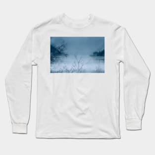 Moody Blue Lake and Forest - Williams Lake, BC Long Sleeve T-Shirt